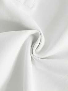 de mujer de unicolor, ajuste holgado, cuello en V, manga larga, con diseño bordado de caballero - Blanco - Ver 8
