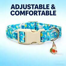 Easter Dog Collar Cute Easter Rabbit Bunnies Eggs Dog Collar Female Male Collar Adjustable Soft Collar For Dogs Pet Gift Spring Summer Collars - Blue - View 3