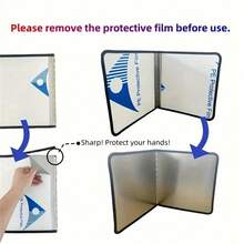 1PC Double Layer Stainless Steel Splash Guard - Heatproof, Non-Stick Kitchen Stove Protector, Foldable Panels For Home, RV, Camping - Multicolor - View 7