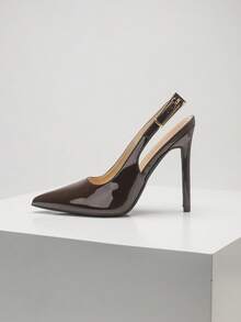 CUCCOO SZL Bàn nước cao gót một chiếc dành cho nữ - Cà phê nâu - Xem 3