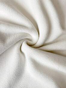 SHEIN Áo thun dài tay cổ tròn màu trắng ngà cho bé gái tuổi teen, kiểu dáng thường ngày, thích hợp mặc mẹ và bé (2 chiếc bán riêng lẻ) Thu Đông - trắng - Xem 4