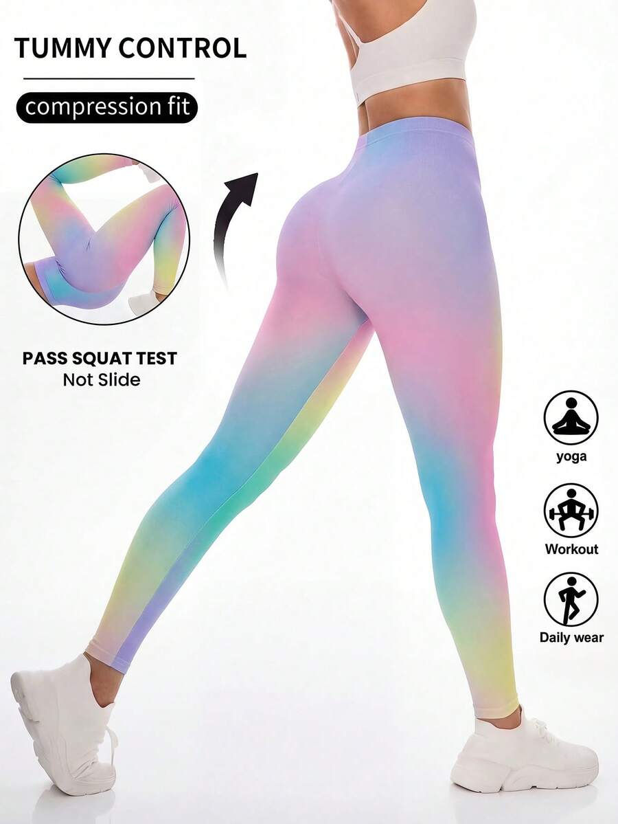 Core Rhythm Women's High Waist Ombre Shaping Leggings - Multicolor - View 1