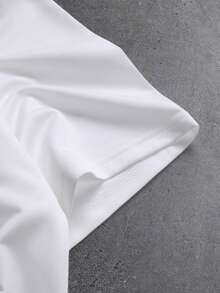 STYNVO 男士休闲标语印花短袖T恤，夏季 - 白色 - 查看 4