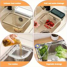 100pcs Kitchen Sink Strainer Bags, Disposable Anti-Clog Elastic Mesh Fits Most Drain Filters - White - View 6