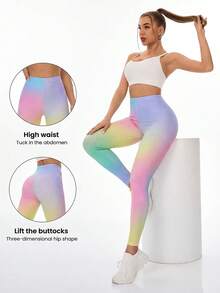 Core Rhythm Women's High Waist Ombre Shaping Leggings - Multicolor - View 5