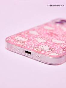 HELLO KITTY AND FRIENDS | Joivida Pink Glitter Clear Phone Case, Cute Cartoon Full Print Shockproof TPU Cover For IPhone - Multicolor - View 2