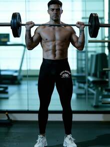 GymBeat Men Sports Tights - Black - View 3