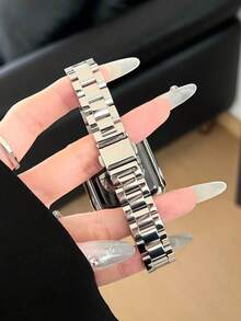 Women's Band Compatible With Ultra/SE/S10-1, 38-46mm - Stylish Replacement Strap For , Fashion Accessory - Silver - View 5