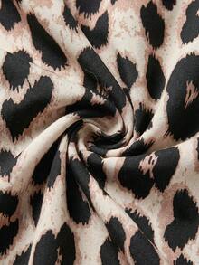 SHEIN 少女豹纹宽松短裤，时尚休闲日常百搭 - 彩色 - 查看 6