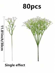 White Baby's Breath Artificial Flower Decoration, Artificial Everlasting Flower, Symbol Of Romantic, Pure And Sincere Love, Friendship And Family Affection, Reusable Room Decoration, Restaurant And Kitchen Decoration, Table Decoration, Wedding Decoration, Pure And Sacred Wedding, Vase Decoration, Romantic And Never-Wilting Flower Decoration. - White Baby's Breath - View 11