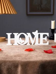 1pc, 10.23*6.7 Inch White Letter Acrylic Decor Board, Indoor Desktop Warm Decoration Letter Plaque, Suitable For Valentine's Day, Wedding Anniversary, Party Decor Gifts Birthday Graduation - 1PC - View 3