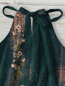 SHEIN LUNE 女士复古碎花图案吊带背心，适合春夏穿着 - 彩色 - 查看 6