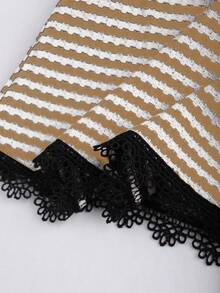 Franclia Áo thun nữ cỡ lớn, cổ chữ V, tay ngắn, kiểu dáng thanh lịch, thường ngày. - Màu Khaki - Xem 6