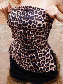 Women's Simple Pleated Bandeau Top, Casual Everyday Wear - Multicolor - View 6