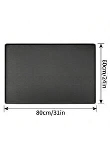 Silicone Many Paw Prints Pet Placemat - Black - View 7