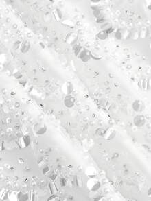 Opulessa Áo hở lưng gợi cảm cổ yếm đính sequin dành cho nữ, thích hợp đi nghỉ mát, đi biển. - trắng - Xem 5