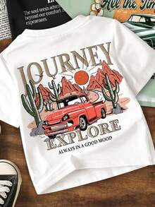 SHEIN 3pcs/Set Baby Boy Casual Minimalist All-Match Tee, Loose Comfortable Short Sleeve Round Neck T-Shirt, Suitable For Summer - Multicolor - View 2