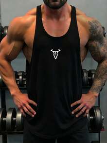 GymBeat Men Sports Tees & Tanks - Black - View 4