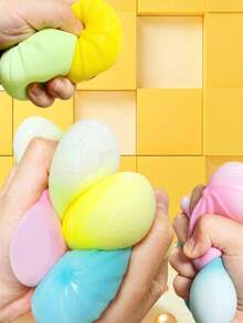 POKOJA LAND Stress Ball Set, quetschbarer Stressball, 4er Pack Quetschball für Kinder, Fidget Toy, langsam ansteigender Quetschball, Quetschspielzeug, Quetschball für Kinder zur Stressreduktion, Stressabbau, Unterhaltungssteigerung, ein tolles Geschenk für Geburtstag, nach der Schule, Feiertage. - Verschiedenfarbig - Übersicht 2