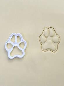 1pc Paw Print Cookie Cutter Mold, Suitable For Baking - White - View 3