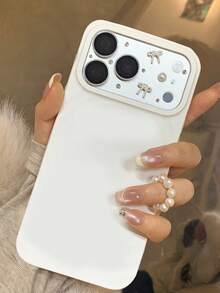 Cute 3D Bow Crystal Transparent Camera Lens Protector Film For IPhone 17 ProMax 17Pro Glass Lens Protective Sticker - Pearl Bow - View 4