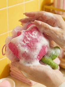Joivida 1Pc/2PCs Viral Large Bath Flower Ball, Cute Mesh Shower Pouf, Soft Exfoliating Loofah, Durable Non-Shedding Body Wash Sponge With Hanging Loop - one-size - View 3