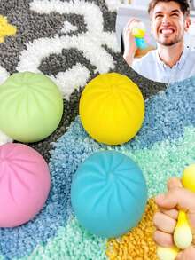 POKOJA LAND Stress Ball Set, quetschbarer Stressball, 4er Pack Quetschball für Kinder, Fidget Toy, langsam ansteigender Quetschball, Quetschspielzeug, Quetschball für Kinder zur Stressreduktion, Stressabbau, Unterhaltungssteigerung, ein tolles Geschenk für Geburtstag, nach der Schule, Feiertage. - Verschiedenfarbig - Übersicht 4
