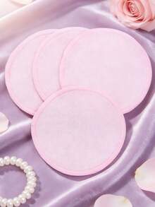 Makeup Remover Pads, 10 Pieces, Reusable, Washable, Gentle On The Skin, Makeup Remover Pads, Quick Makeup Removal, Suitable For All Skin Types. - Baby Pink - View 5