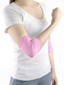 Paquete de 2 mangas hidratantes para los codos, calcetines con gel para los talones, coderas, adecuados para spa, hidratación y humectación de piel seca y agrietada. - Rosa - Ver 3