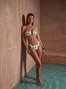 Anewsta Women's Summer Beach Polka Dot Print Fashionable Sexy Bikini Set - Multicolor - View 8