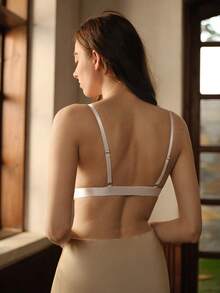 Bisouelle Women Front Closure Lace Cut Out Cup Sexy Lingerie Bra - White - View 2