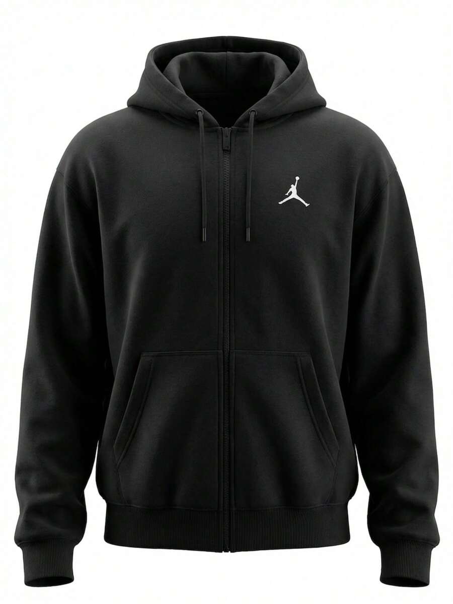 Jordan Brooklyn Men's Full Zip Hoodie Black - Black - View 1
