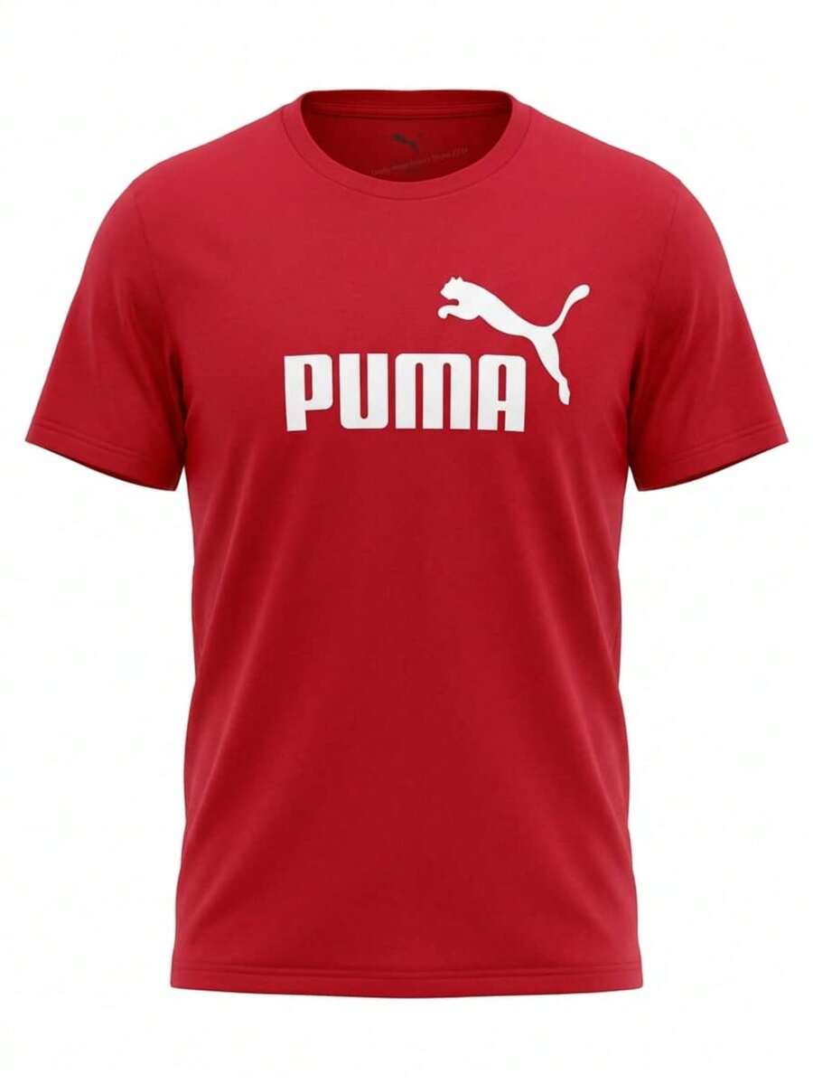 Puma Essentials Men's T-Shirts Red - For All Time Red - View 1