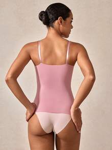 Veilyse Women's Solid-Color Camisole Top, Daily Wear - Dusty Pink - View 2