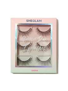 SHEGLAM Girl Next Door Natural False Eyelashes-Sasha 3 Pairs Extra Long Natural Lightweight Comfortable Tapered Fuller Longer Thicker False Eyelashes Diy Eyelash Extension Fake Eyelashes Brand Beauty Makeup Face Paint Cosmetic For Women Girls Perfect For Spring Summer Ideal For Y2K Fancy Fashion Suitable For Birthday Mother'S Day Gift Rave Party Ready Best Color - Black - View 7