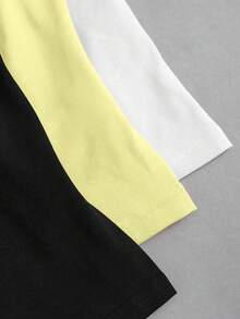 EMERY ROSE 大码女式休闲圆领吊带背心，时尚大码女式上衣，大码女式吊带背心三件套，夏季 - 彩色 - 查看 4