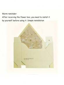 5/10pcs Envelope Style Flower Box, Love Letter Pattern, Reusable Lightweight Gift Box, Wedding Favor DIY Floral Arrangement, Valentine's Day Gift(Bead Chain Not Included) - one size fits all - View 3