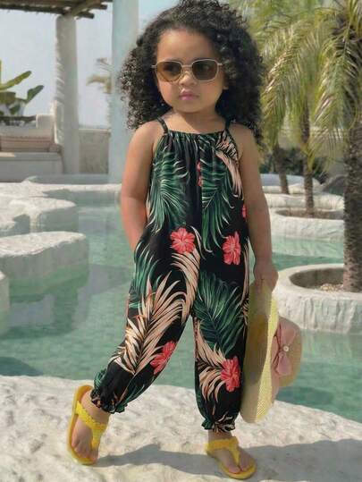 Travachic KIDS Bộ áo liền quần dễ thương cho bé gái sơ sinh, thích hợp mặc đi nghỉ mát.