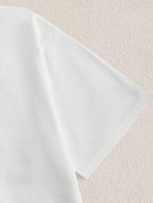 Mercer Haus 男士新款针织圆领短袖T恤，休闲简约，夏季款 - 白色 - 查看 4