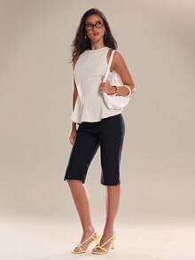 Avantive 春夏女装浪漫/舞会/正式/生日/90年代复古上衣/商务休闲/优雅/西式/外出/时尚/休闲/千禧年/夜店/办公室/鸡尾酒会/复古/紧身/锐舞节/趣味/优雅/老钱/街头风/度假/乡村音乐会/工作/端庄/春假/单身派对/演唱会/酷女孩/基础款/毕业/A字裙/无袖/白色上衣 - 彩色 - 查看 5