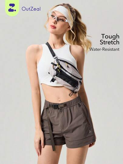 OutZeal Women Outdoor Shorts Summer Hiking Camping Travel Water-Resistant Stretch Pocket Feature Adjustable Belt