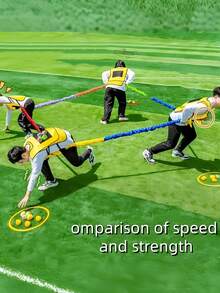 Tug Of War Rope Set Non Slip Grip All Weather Outdoor Team Building Family Party Game Reunion Picnic Activity Backyard Spring Gathering Essential - Multicolor - View 1