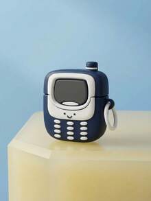 Joivida 1个可爱时尚的无线耳机硅胶保护套 - 藍白 - 查看 2