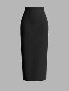 Firerie Váy dài cạp cao màu đen cho nữ, váy đen, vải spandex, cạp chun, váy bó sát đơn giản thanh lịch khi đi làm, váy bó tối giản, váy liền thân cổ điển, quần áo giáo viên, váy đen cho giáo viên, hoàn hảo cho hàng ngày, đi làm, kỳ nghỉ, hẹn hò, mùa tựu trường - màu đen - Xem 4