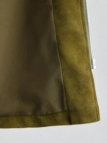 Ontre 2026春夏新款百搭女装，西部波西米亚风，商务休闲，复古优雅百搭基础款，适合纳什维尔穿着，复活节、情人节、节日、婚礼宾客着装。女士休闲纯色系带背心，都市通勤、商务休闲、婚礼宾客，优雅春夏外套，实用百搭，超大多口袋设计。 - 軍綠色 - 查看 8