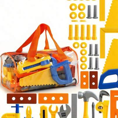 MINKOJA MINKOJA Conjunto de ferramentas infantil, incluindo: 10 peças, 20 peças, 30 peças, conjunto de ferramentas para crianças pequenas com furadeira de brinquedo, brinquedos de faz de conta para crianças, ferramentas de brinquedo para crianças, um presente perfeito para aniversário de meninos, Dia das Crianças e feriados.