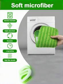 1PC 2PCS 3PCS Cationic Material Microfiber Mop Pads 12 Inch Reusable Washable For Robot Vacuum Cleaner High Absorption Easy Clean Home Cleaning Accessories - various - View 8