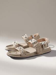 Solecia Ladies Commuter Fashion Versatile Daily Travel Casual Sandals - Grey - View 2