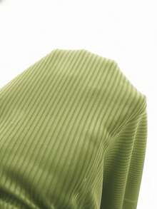 Mistrie Women's Solid Color Half-Zip Casual Short Sleeve Jumpsuit - Green - View 6