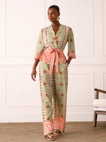 Lilora Conjunto de 2 piezas elegante con estampado para mujer - Multicolor - Ver 5